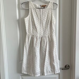 Ellen Tracy White Eyelet Dress 6